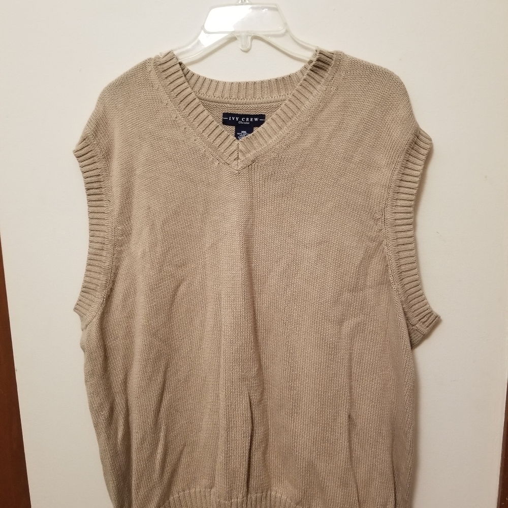 Ivy Crew Tan Sweater Vest